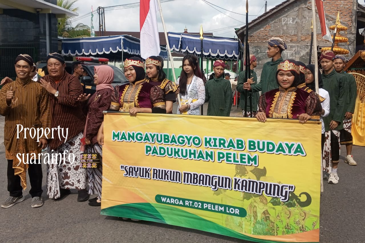 Kirab Merti Dusun Pelem  Wujudkan Budaya Harmoni Guyub Rukun