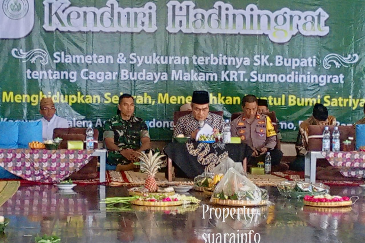 Kenduri Hadiningrat’Syukur Sejarah’ Sehat Jiwa dan Bangsa