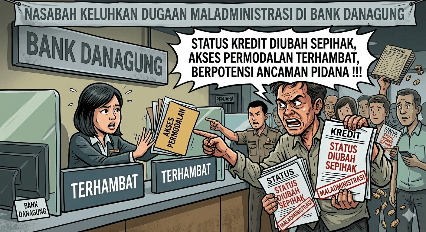 Nasabah Sleman Soroti Dugaan Maladministrasi Bank Danagung’ Status Kredit Diubah Sepihak, Akses Modal Terhambat