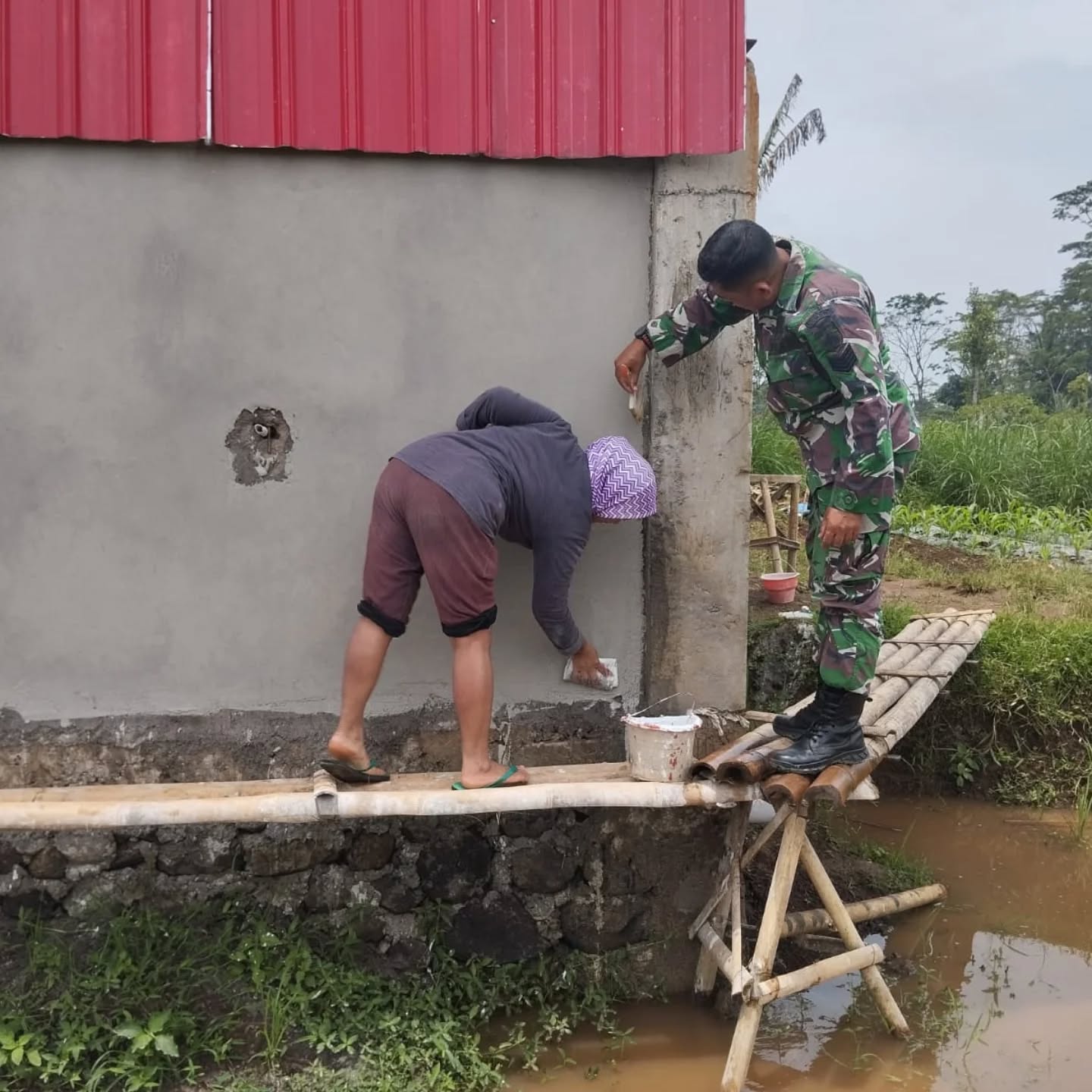 Babinsa Kedu Percepat Pembangunan Koperasi Desa, Warga Bergerak Serentak