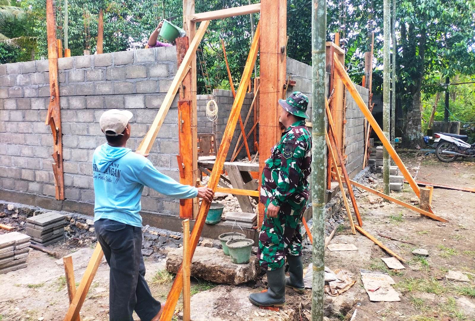 TMMD 128 Bangun RTLH Pak Affan di Kulon Progo