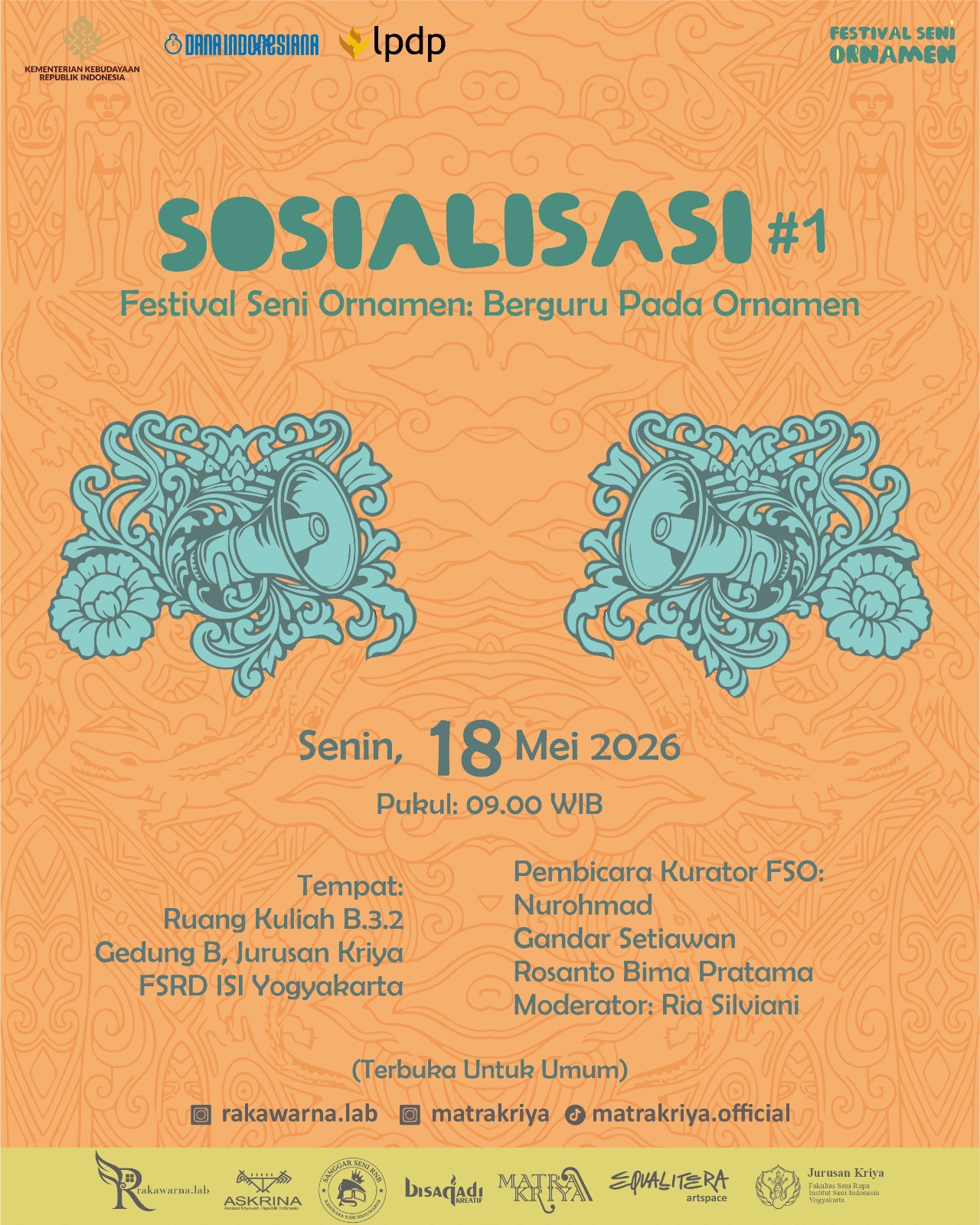 Festival Seni Ornamen #1 Digelar di FSRD ISI Yogyakarta