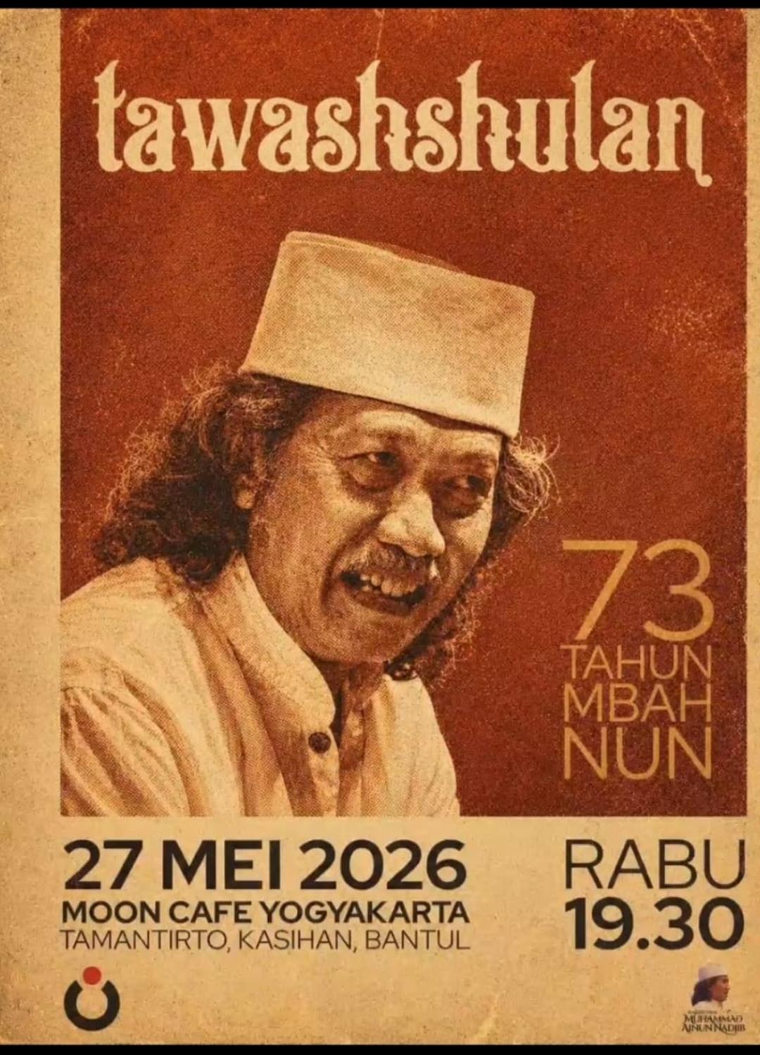 Mbah Nun Rayakan Ambal Warsa 73 di Moon Cafe Bantul