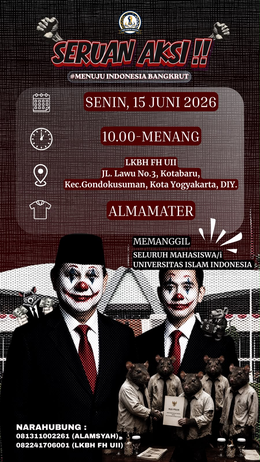 Seruan Aksi Mahasiswa UII’ Jaga Konstitusi, Rebut Ruang Demokrasi