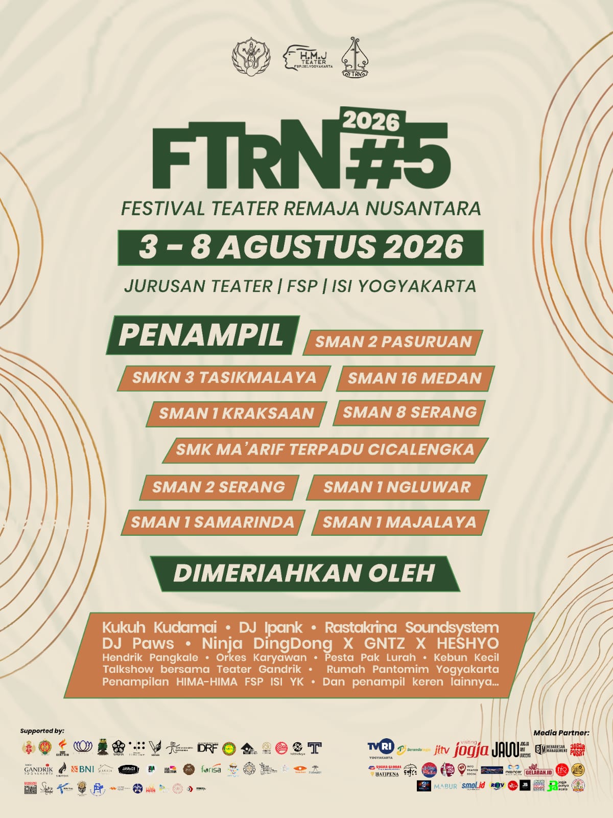 FTRN#5 2026 Hadirkan Energi Teater Pelajar di Yogyakarta