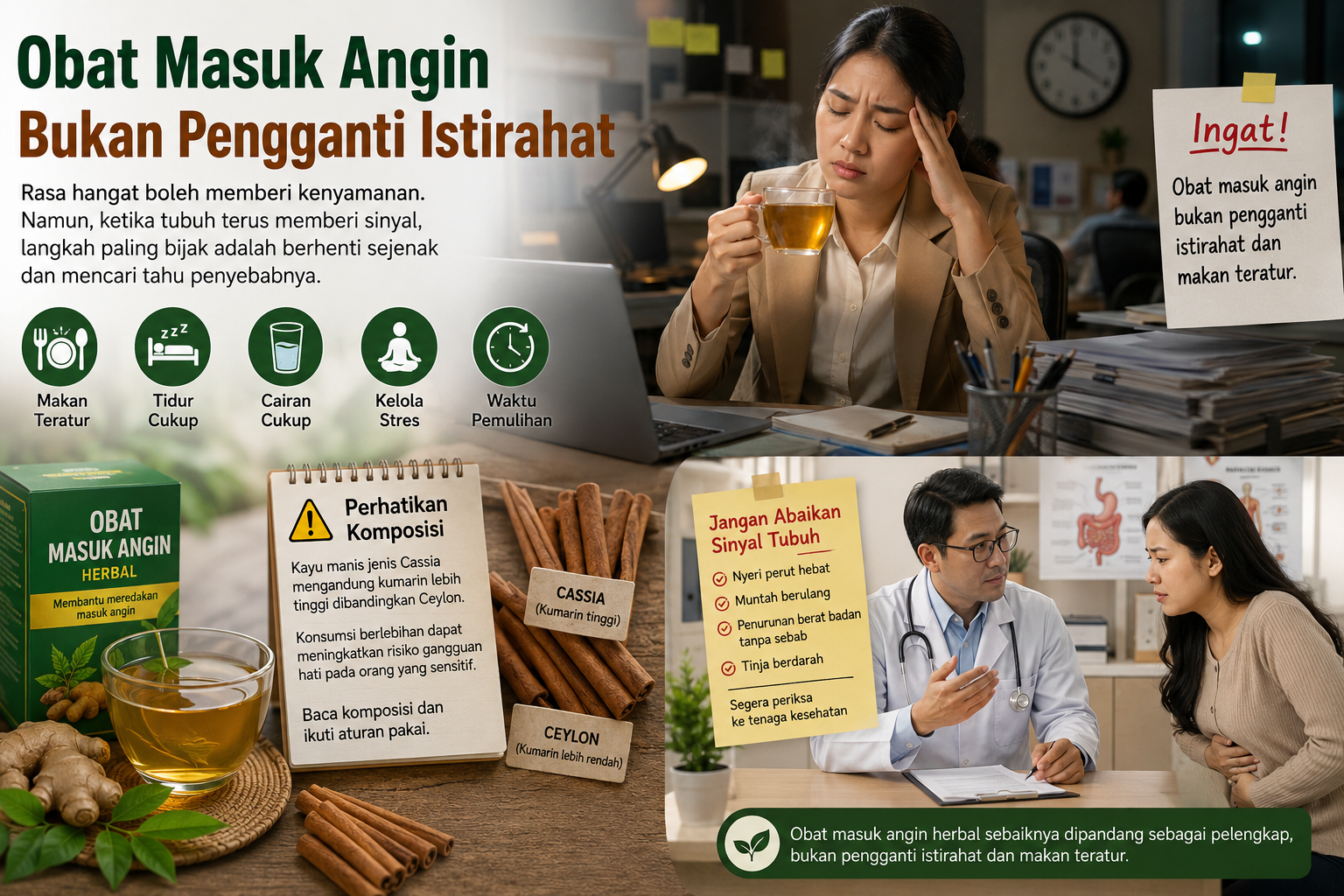 Obat Masuk Angin Bukan Pengganti Istirahat