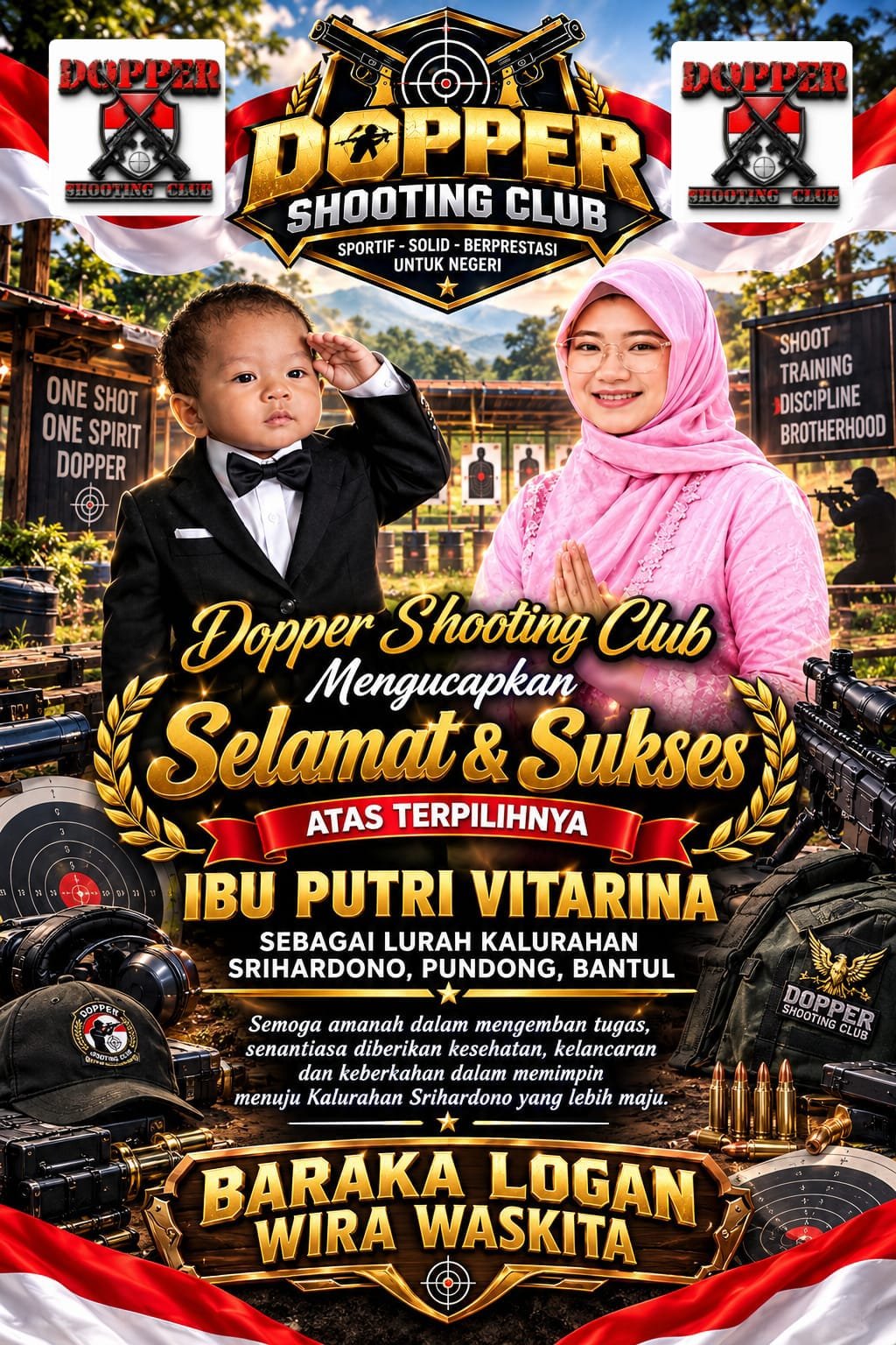 Dopper Shooting Club Ucapkan kepada Lurah Srihardono Terpilih