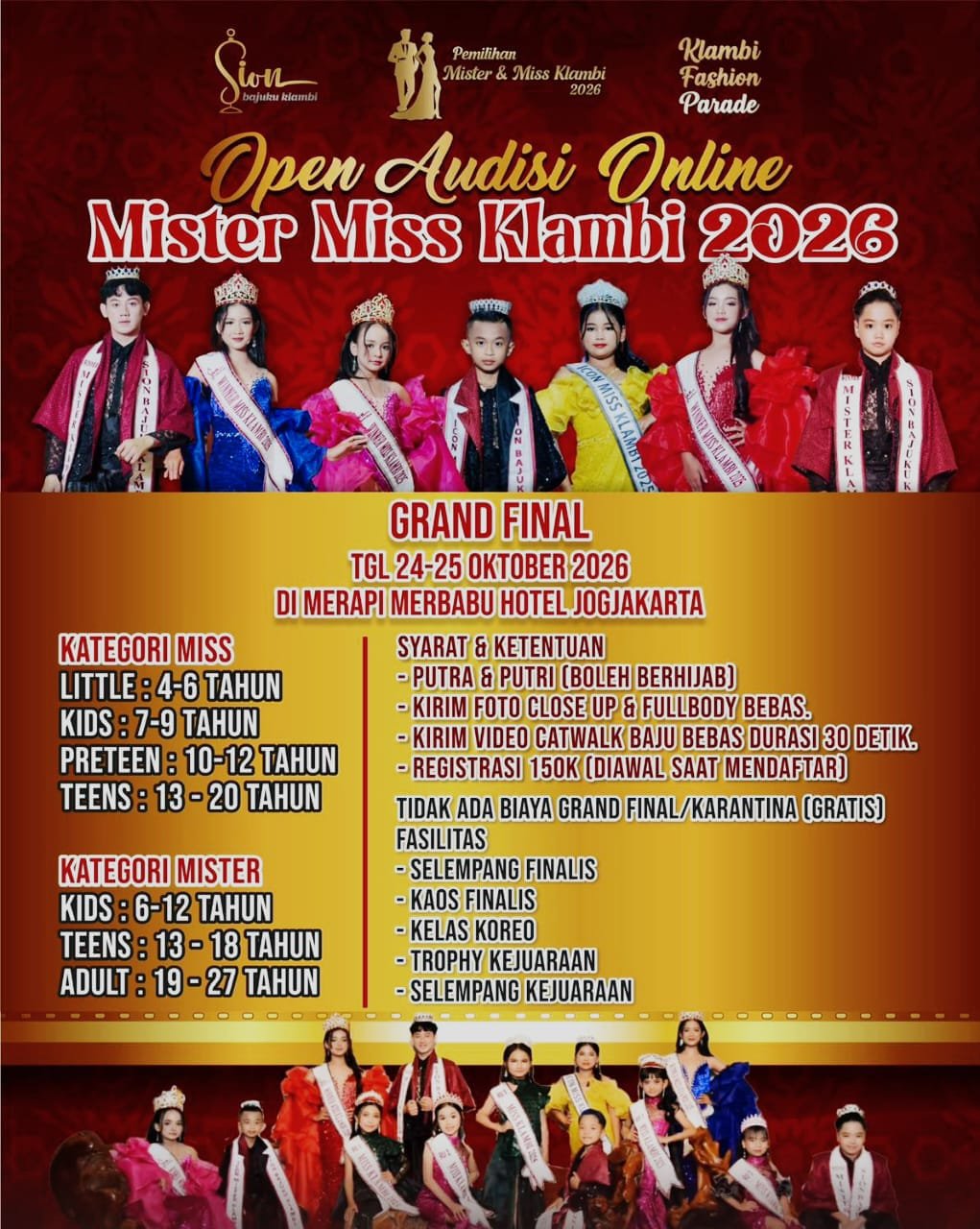 Mister & Miss Klambi 2026 Buka Audisi Online